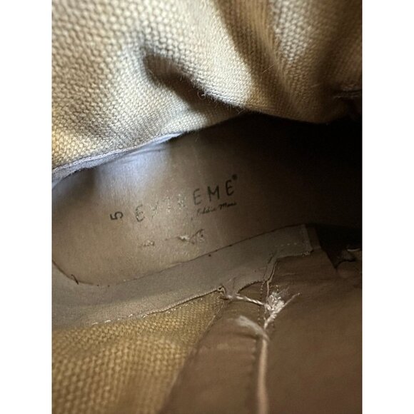 Extreme Tan Lace Ankle Boots with Studded Strap – Women’s Size 5 - Picture 9 of 12